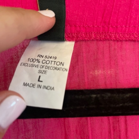 Lauren Ralph Lauren Magenta Beach Cover Up, Size Large - Picture 5 of 7